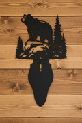 Bear Hanger on Wood Wall