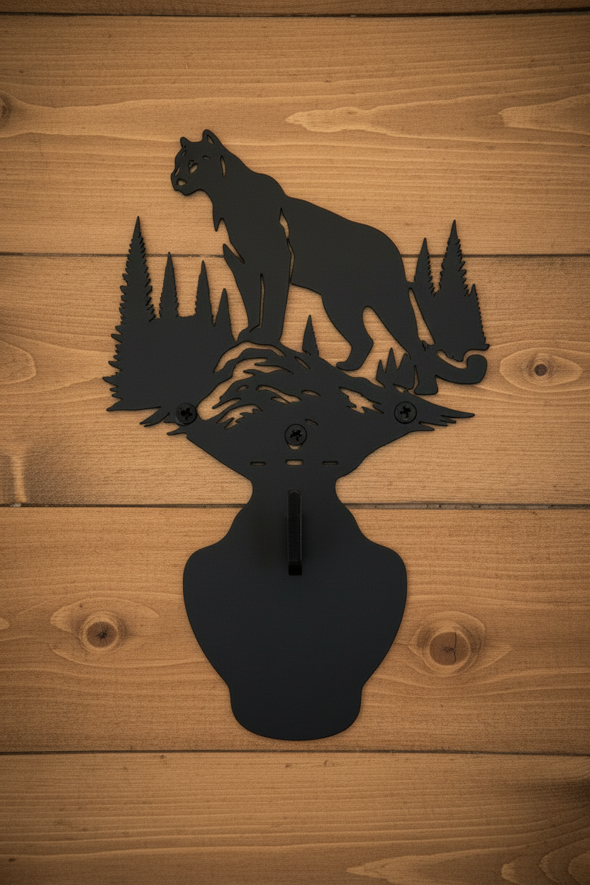Cougar Hanger Larger on Wood Wall