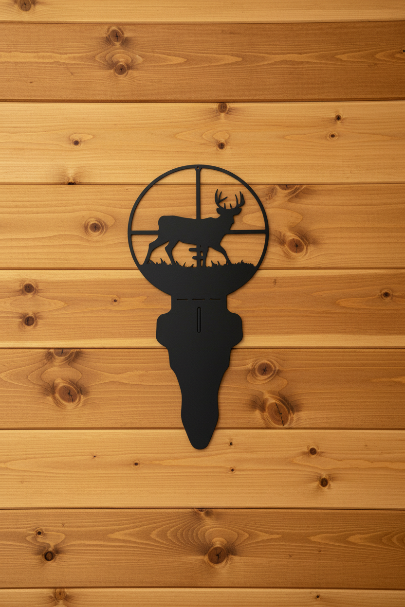 Deer Hanger on Wood Wall