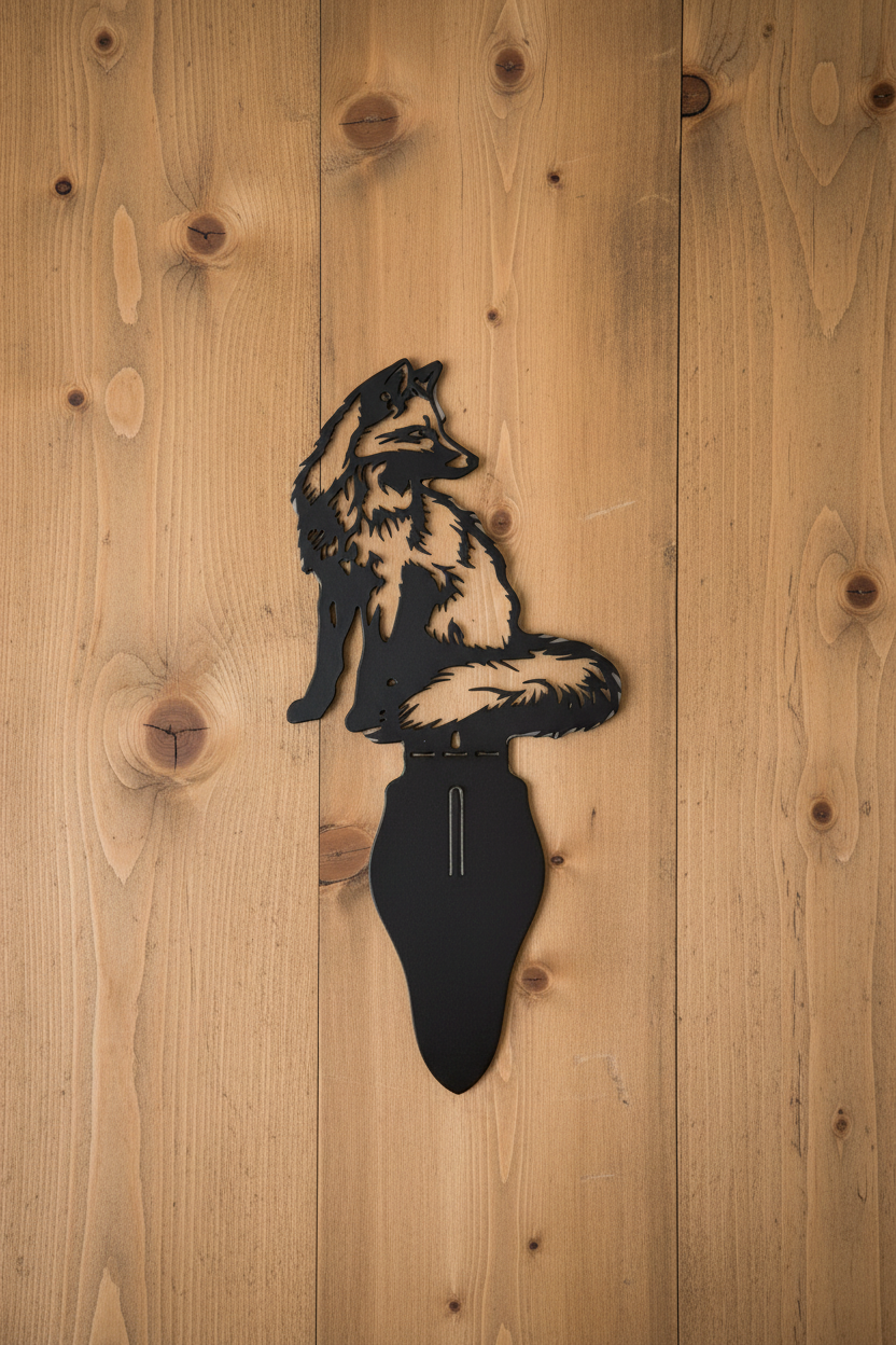 Fox Hanger on Wood Wall