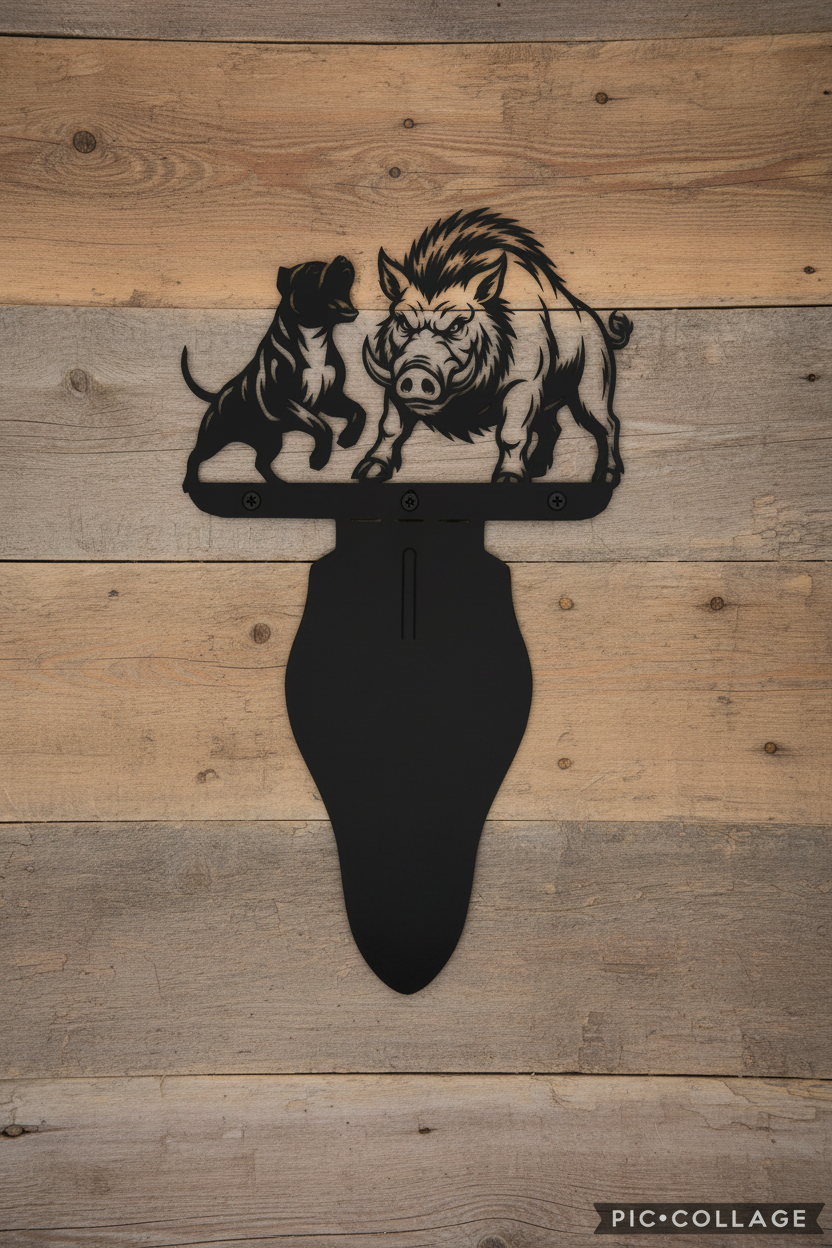 Hog Euro Hanger Front View on Wood Wall
