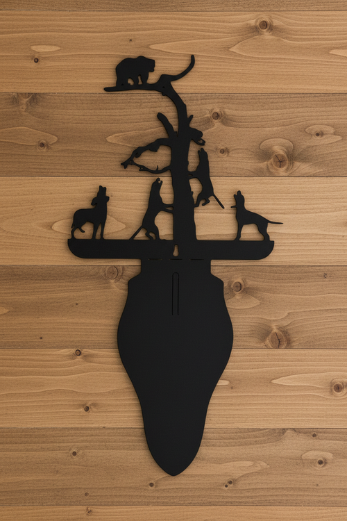 Hound Hanger on Wood Wall