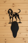 Hound on Light Wood Wall