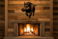 "Wild Boar Metal Wall Art – 18x20 Matte Black Laser Cut Steel | Hang Em High Euro Hangers"
