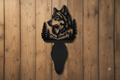 Wolf Hanger on Wood Wall